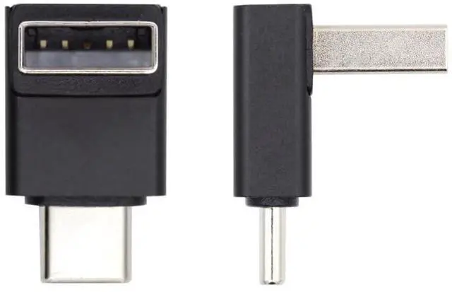 Main image of USB3.0 Type A Male to USB 3.1 Type C Male Data 10Gbps Charge Adapter Down Angled 90 Degree for Phone Laptop