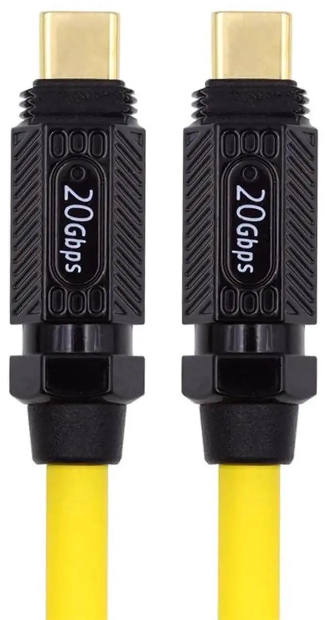 Main image of High Flex Ultra Soft Silicone 140W USB-C USB4 Cable 20Gbps 8K Type-C Male to Male Extension Cable Power & Data for Gaming Keyboard Mouse 1m/3.3ft