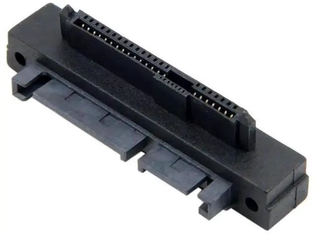 Main image of Right Angled SFF-8482 Connector 90 Degree SAS 22 Pin to 7 Pin + 15 Pin SATA Hard Disk Drive Raid Adapter