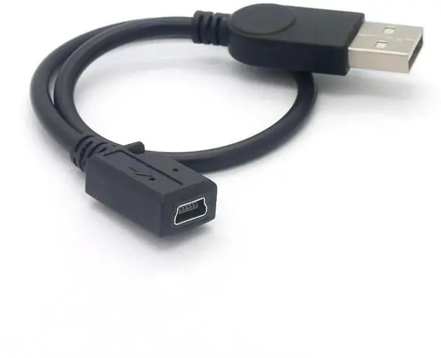 Alt view image 4 of 6 - 11.4inch Mini b Female to USB A Male Cable minib 5pin Adapter Cable Supports Data Transfer, Charging, and Sync mini USB Female-(USB A) Male, 11.4inch