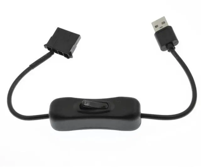 Alt view image 5 of 6 - USB to Molex 4-Pin Fan Power Cable with Switch for Computer Case Fan 30cm 11.8inch
