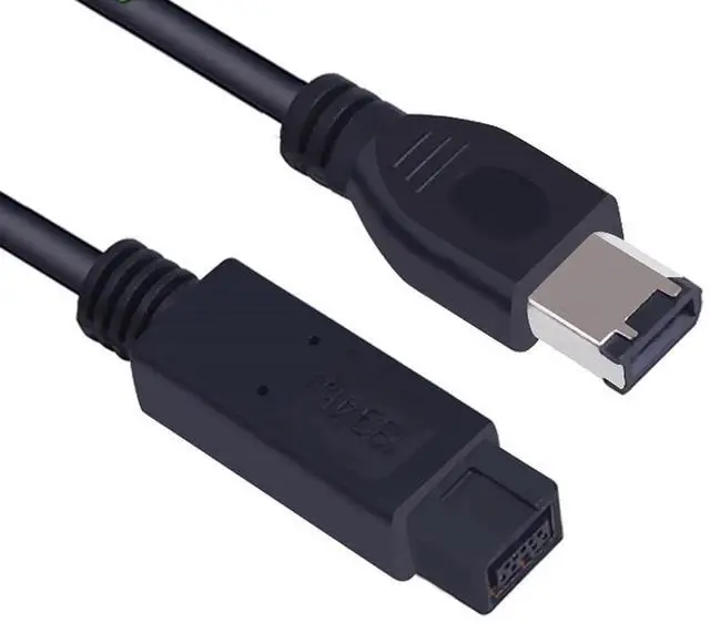 Alt view image 5 of 6 - Firewire Premium Cable 800 IEEE 1394B 9 Pin to 9 Pin Male to Male 6 Ft Black (9 Pin to 6 Pin)