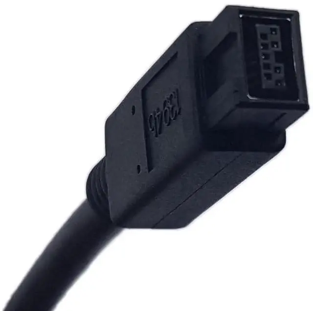 Alt view image 3 of 6 - Firewire Premium Cable 800 IEEE 1394B 9 Pin to 9 Pin Male to Male 6 Ft Black (9 Pin to 6 Pin)