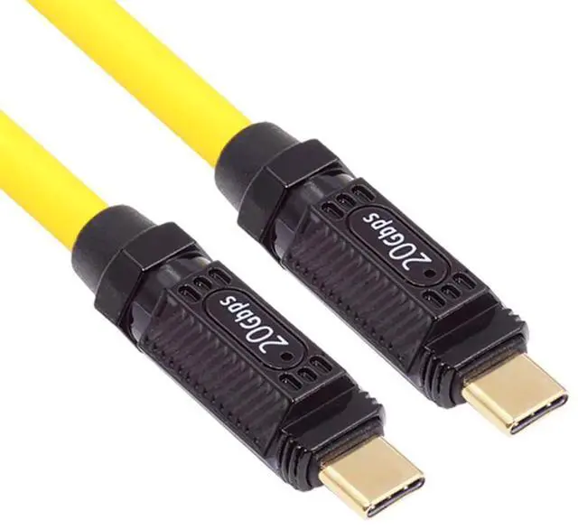 Main image of High Flex Ultra Soft Silicone 140W USB-C USB4 Cable 20Gbps 8K Type-C Male to Male Extension Cable Power & Data for Gaming Keyboard Mouse 2m/6.6ft