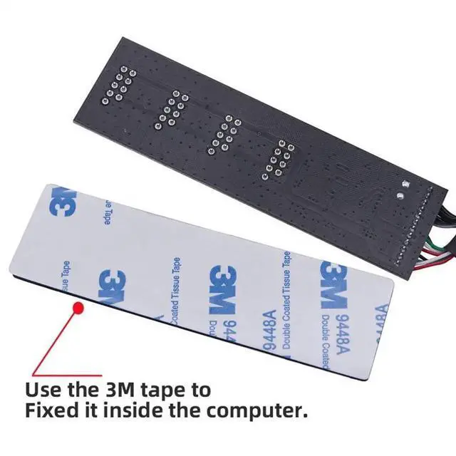Alt view image 6 of 7 - USB 2.0 9pin 10pin Header 1 to 4 Female Splitter Extension Cable HUB with IDE 5V Power Connector Adapter Port Multilier