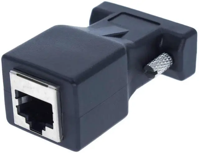 Alt view image 3 of 5 - DB9 to RJ45 Adapter RJ45 to RS232 Converter RJ45 Female to 9 Pin Adapter DB9 Female Serial COM Port to Network Port Adapter