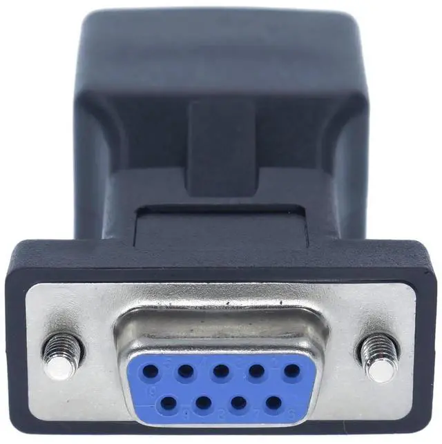 Alt view image 2 of 5 - DB9 to RJ45 Adapter RJ45 to RS232 Converter RJ45 Female to 9 Pin Adapter DB9 Female Serial COM Port to Network Port Adapter