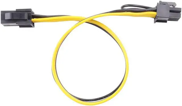 Alt view image 2 of 5 - 6 Pin Female to 8 Pin (6+2) Male PCI Express GPU Power Supply PCIe Adapter Cable, Computer Suitable Cable(Pack of 2)