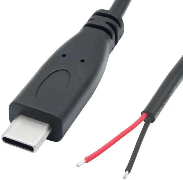 Alt view image 2 of 7 - Short USB C to 2 Pin Bare Wire Open End Cable,9inch 25cm 5V/3A USB Type C Male Plug Pigtail Power Wire,for and USB C Equipment Installed or Replacement Repair DIY Cable(4Pcs)