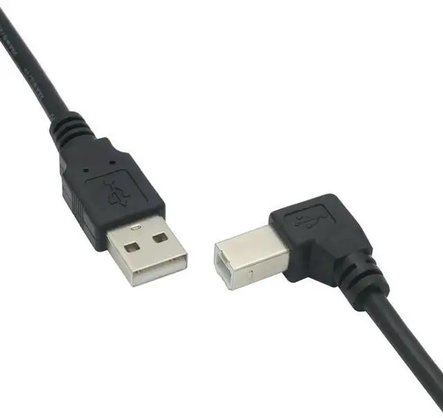 Alt view image 6 of 6 - 19inch Right Angle USB a to b 90 Degree Cable USB 2.0 A Male to B Male Printer Scanner USB B Cable Cord with 480Mbps (Left Angle, 1.6Feet)