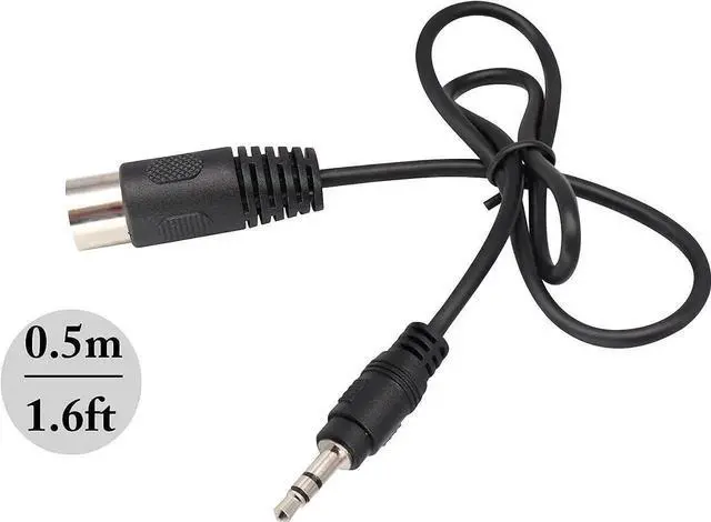 Alt view image 2 of 7 - 3.5mm to Midi Cable,7-Pin Din Male to 3.5mm(1/8in) Stereo Male Audio Cable Compatible with iPad/iPhon/MP3/PC/TV/Android to Bang & Olufsen Naim, Quad.Stereo Systems(0.5 Meter/1.6ft)