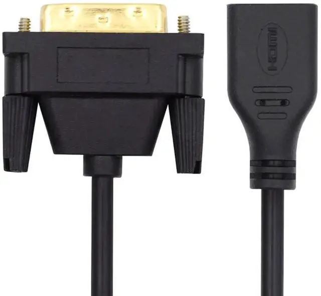 Alt view image 7 of 7 - 20cm Mini HDMI 1.4 Type-C 4K to DVI 24+1 Cable -Male to Female Extension Cord for Computer HDTV Graphics Card UHD Black