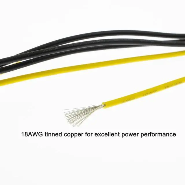 Alt view image 5 of 6 - Dual 4 Pin Molex to ATX 8 Pin Video Card GPU Power Supply Cable 8.6'' 22cm