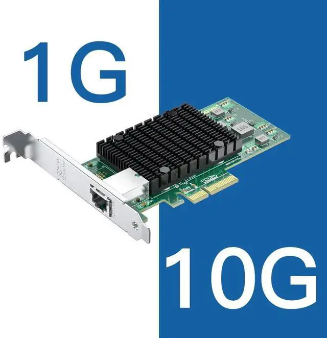 Alt view image 7 of 7 - 10Gb RJ45 PCI-E Network Card NIC, Compare to Intel X550-T1, with Intel X550-AT Chip, Single RJ45 Port, PCI Express 3.0 X4, Ethernet Converged Network Adapter Support Windows/Linux/VMware Esxi