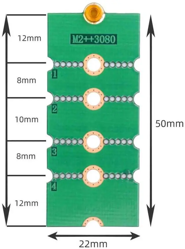 Alt view image 5 of 7 - 2pcs/lot M.2 NGFF NVME M2 Extension Adapter Brackets Transfer 2230 2242 2260 2280 Change to Long Size SSD Soild Hard Disk Converter Frame