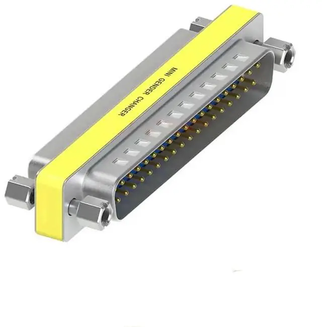 Main image of 37 Pin High Density D-Sub Male to Female Adapter 180 Degree Metal 3A