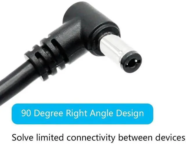 Alt view image 5 of 7 - 4Pcs DC 5.5mm x 2.1mm Male Plug Power Pigtail Wire 1M/3FT,18AWG 90 Degree Right Angle DC5521 Male Plug Jack to 2 Pin Bare Wire Open End Power Cable,for DC Power Supply Cable Repair Replacement