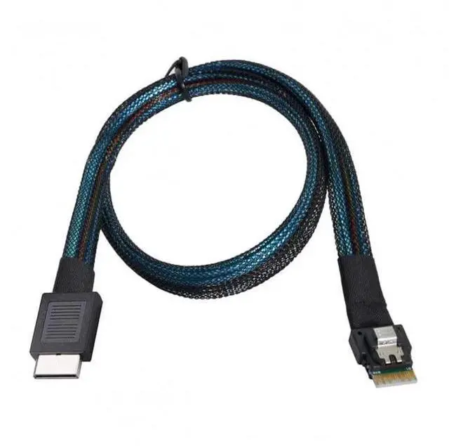 Alt view image 2 of 7 - PCIe PCI-Express SFF-8611 4i OcuLink to SFF-8654 Slimline SSD Data Active Cable 50cm