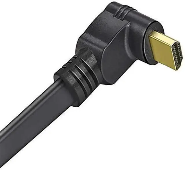 Alt view image 7 of 7 - HDMI Extension Cable High Speed 90-Degree Down Angle Male to Female Extension Wire Cord HDMI Extender - Gold Plated Plugs (1FT)