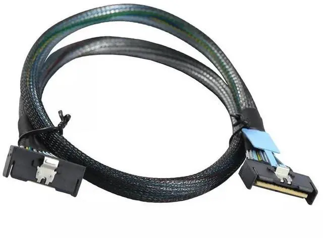 Alt view image 4 of 6 - Right Angle SAS MCIO SFF-8654 8I 5.0 74P PCIE to MCIO SFF-8654 connection cable (0.5m)