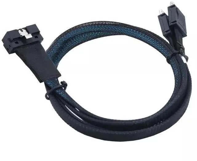 Alt view image 6 of 6 - SAS4.0 Slimline LP Low Profile SFF-8654 8i 74P to 2 Ports OCulink 8611 4i 38P Server Adapter Cable 100CM