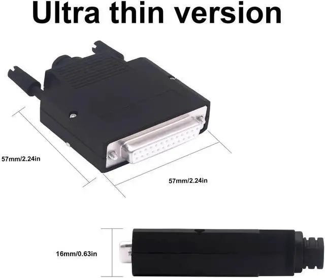 Alt view image 3 of 7 - DB25 Female Solderless Connector Breakout Board RS232 D-SUB 25 Pin Serial Adapter Terminal Block with Case (Female)