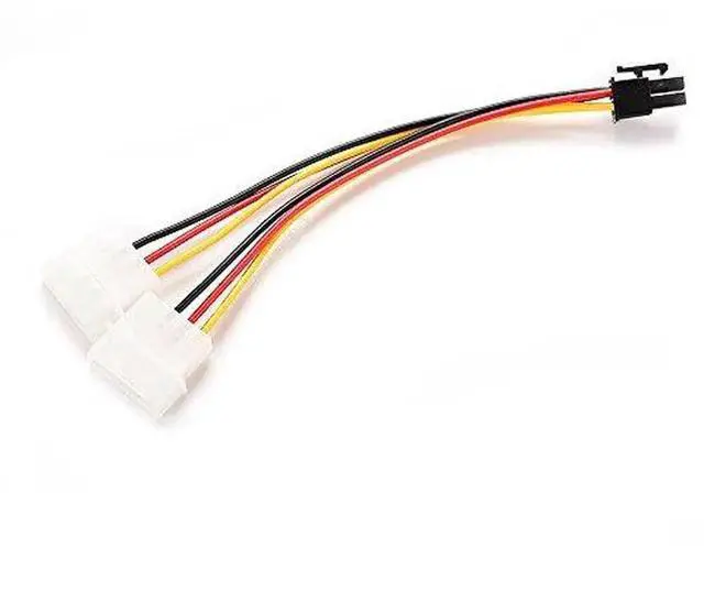 Alt view image 3 of 5 - 2X IDE Molex to 6Pin PCI Express PCI-E Video Card Power Adapter Cable
