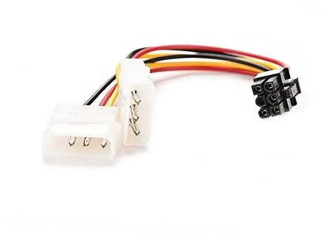 Main image of 2X IDE Molex to 6Pin PCI Express PCI-E Video Card Power Adapter Cable