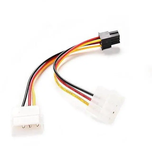 Alt view image 2 of 5 - 2X IDE Molex to 6Pin PCI Express PCI-E Video Card Power Adapter Cable