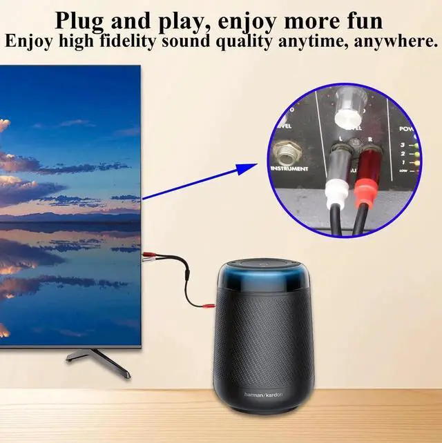 Alt view image 5 of 7 - Gold-Plated Red and White Double RCA Male to RCA Male Cable, High Flexibility PVC Gold-Plated High Fidelity Cable, Suitable for Home Cinemas, High-Definition Tvs, Game Consoles, Etc.(30 CM)