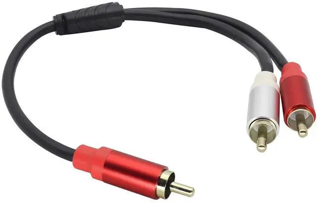 Main image of Gold-Plated Red and White Double RCA Male to RCA Male Cable, High Flexibility PVC Gold-Plated High Fidelity Cable, Suitable for Home Cinemas, High-Definition Tvs, Game Consoles, Etc.(30 CM)