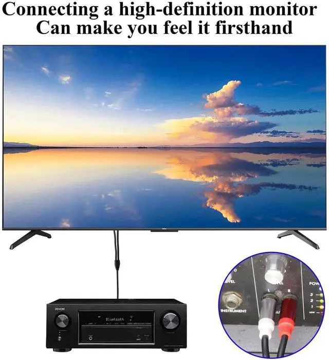 Alt view image 6 of 7 - Gold-Plated Red and White Double RCA Male to RCA Male Cable, High Flexibility PVC Gold-Plated High Fidelity Cable, Suitable for Home Cinemas, High-Definition Tvs, Game Consoles, Etc.(30 CM)