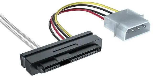 Alt view image 4 of 6 - MiniSAS HD SFF-8643 to 4xSFF-8482 Fan-Out SAS Cable with IDE Molex SATA Power for Raid Controller to Hard Drive, 12Gb/s, 0.5m(1.6ft)
