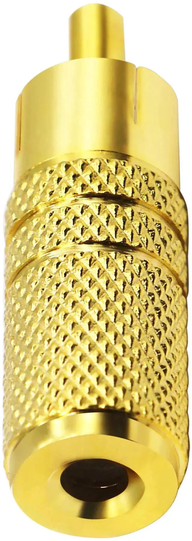 Alt view image 6 of 7 - Gold Plated RCA to 3.5MM Audio Adapter Metal Jack 3.5mm (1/8 Inch) Female to RCA Male Audio Plug Adaptor Connector for 3.5MM Headphone Adapter CableGold /5 Pack F/M