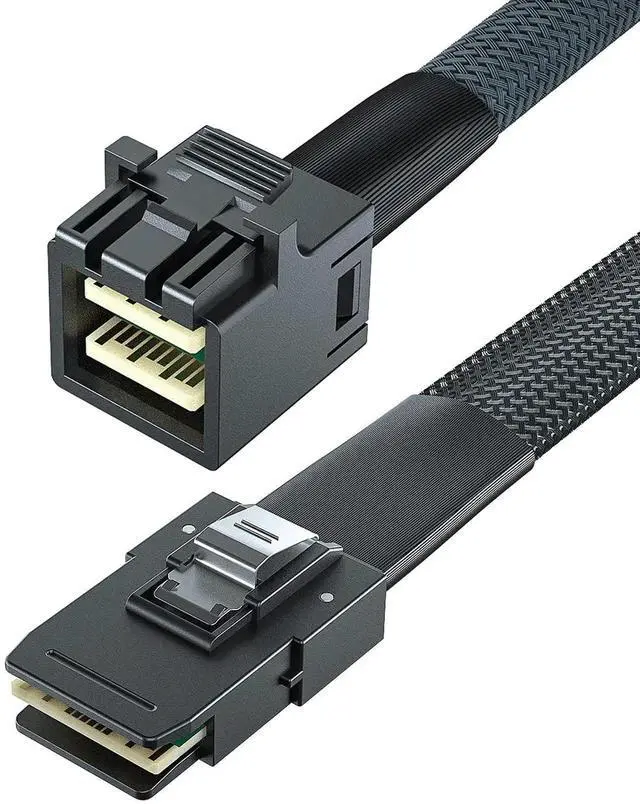 Alt view image 6 of 6 - SFF-8643 to SFF-8087 Mini SAS HD Cable with Sideband, Compatible with 12Gbps SAS Drives and 6Gbps SAS/SATA Drives, 0.5-m(1.64ft), 2 Pack