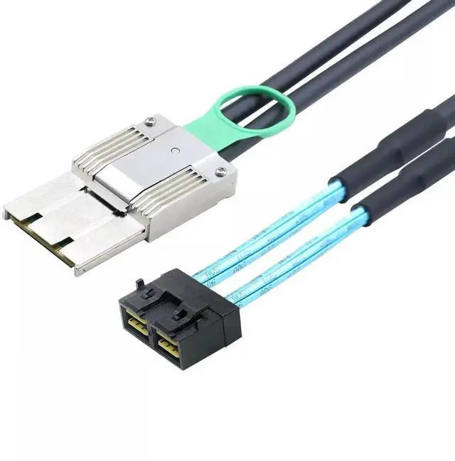 Main image of PCIE Mini SAS HD SFF-8088 8X 68P I/O Male to 8X SFF-8643 36P Male Adapter Cable 100CM