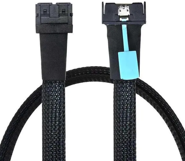 Main image of PCI-E 5.0 MCIO 8X 74Pin to 8X Dual 36Pin Mini SAS HD SFF-8643 Adapter Cable 100CM