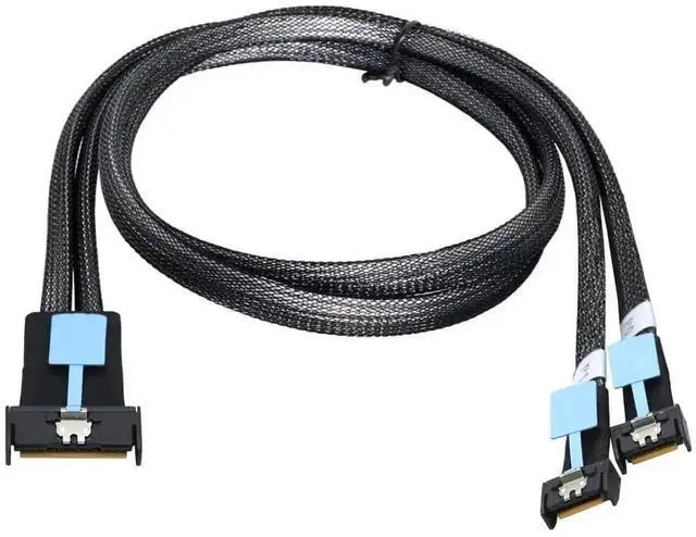 Main image of PCI-E5.0 SAS SFF-8654 MCIO 8i 74Pin Male to SFF-8654 4i 38 Pin GEN5 Extender Cable 50CM