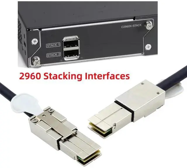 Alt view image 2 of 7 - 20Gbps 40Gbps CAB-STK-E-0.5M FlexStack Stacking Cable Compatible for Catalyst 2960S 2960X 2960XR Networking Switch