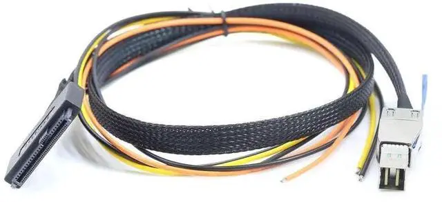 Main image of Mini SAS HD SFF-8644 to U.2 SFF-8639 Adapter Cable with power supply OPEN cable 50CM