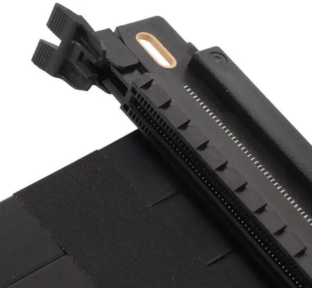 Alt view image 6 of 7 - PCIE 4.0 x16 Extender Riser Cable, High Dual Sided Reverse 180 Degree PCI E Ports GPU Graphic Card Extension Cable for RX 7900 7800 7700 7600 7500,etc (Black) 18CM