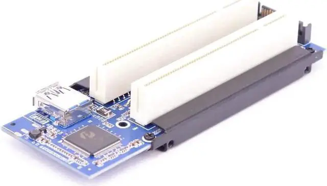 Alt view image 4 of 5 - Converter PCIe x1 x4 x8 x16 to Dual PCI slots adapter, pci express to 2 pci card