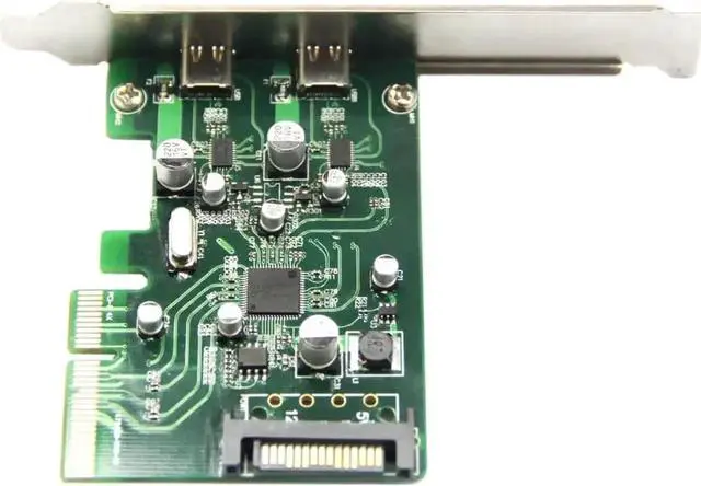 Alt view image 4 of 6 - 2 ports USB 3.1 Type-C PCI express Card + PCIe low profile bracket pci-e 4x to usb3.1 Type C adapter SuperSpeed 10Gbps USB-C