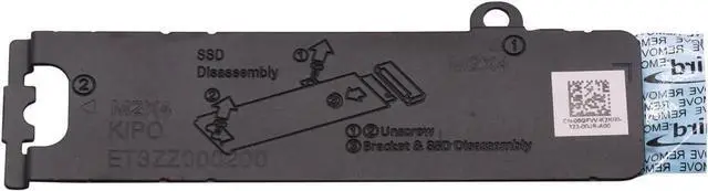 Alt view image 4 of 5 - NEW M.2 2280 SSD Heatsink Thermal Shield Caddy Replacement for 6GFVV Dell G15 5530 5531 5535 G16 7630 7635 Solid State Drive M2 2280 SSD Bracket 06GFVV