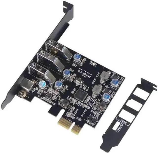 Main image of USB 3.0+ USB C Port PCI-E Expansion Card PCI Express 1X PCIe USB 3.0 HUB Adapter Card 4-Port USB3.0 5Gbps Controller for 2U Case (Type A for 2U case)