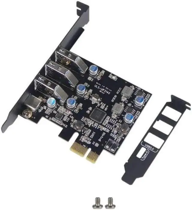 Alt view image 4 of 7 - USB 3.0+ USB C Port PCI-E Expansion Card PCI Express 1X PCIe USB 3.0 HUB Adapter Card 4-Port USB3.0 5Gbps Controller for 2U Case (Type A for 2U case)