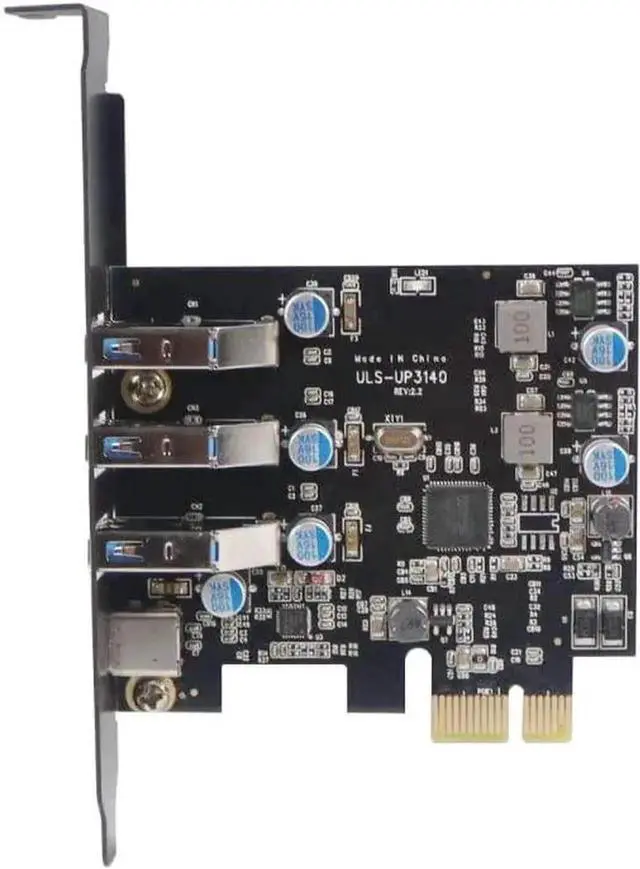 Alt view image 7 of 7 - USB 3.0+ USB C Port PCI-E Expansion Card PCI Express 1X PCIe USB 3.0 HUB Adapter Card 4-Port USB3.0 5Gbps Controller for 2U Case (Type A for 2U case)