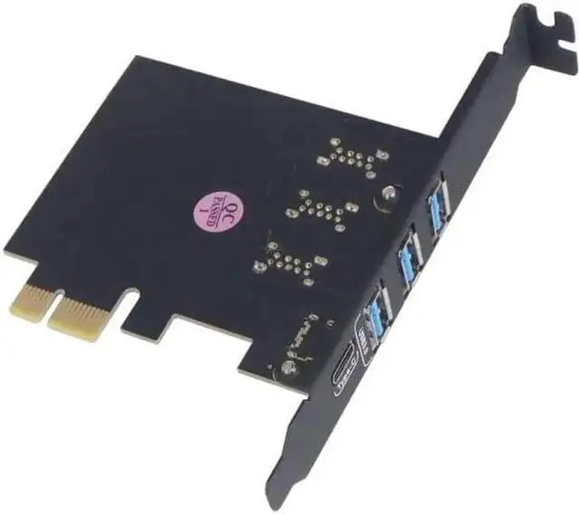 Alt view image 5 of 7 - USB 3.0+ USB C Port PCI-E Expansion Card PCI Express 1X PCIe USB 3.0 HUB Adapter Card 4-Port USB3.0 5Gbps Controller for 2U Case (Type A for 2U case)