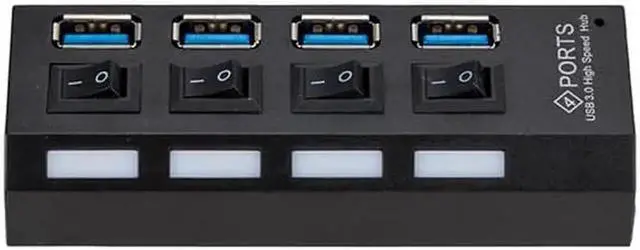 Alt view image 3 of 5 - WISDUM USB Hub 3.0 4 Port USB 3.0 Hub Splitter Multi Hub High Supper Speed 5Gbps USB 3.0 Hub for PC