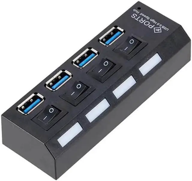 Alt view image 2 of 5 - WISDUM USB Hub 3.0 4 Port USB 3.0 Hub Splitter Multi Hub High Supper Speed 5Gbps USB 3.0 Hub for PC